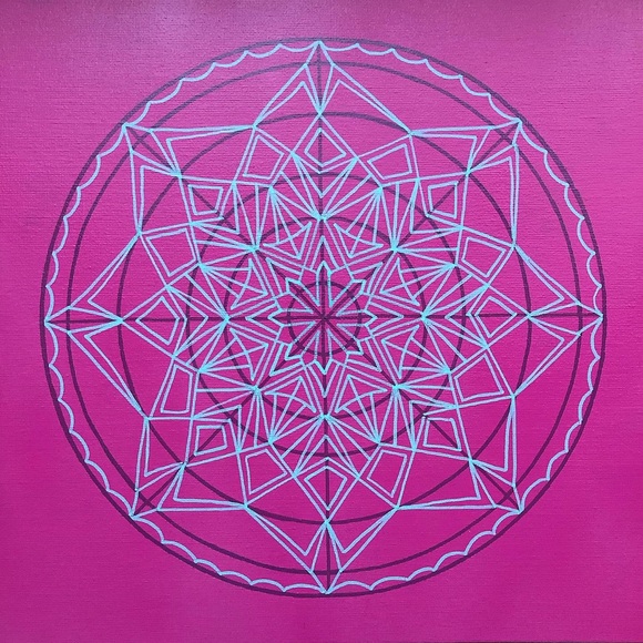 Handmade Acrylic Mandala Painting Unique - Picture 1 of 6